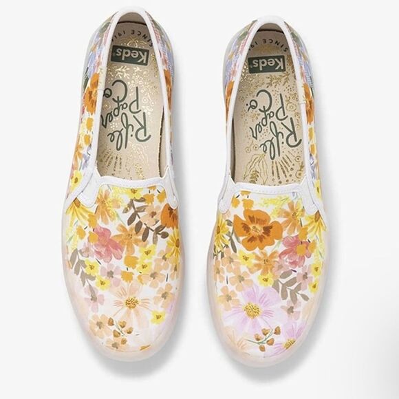 Keds x Rifle Paper co. Double Decker Marguerite Floral Slip On Canvas - Picture 1 of 6